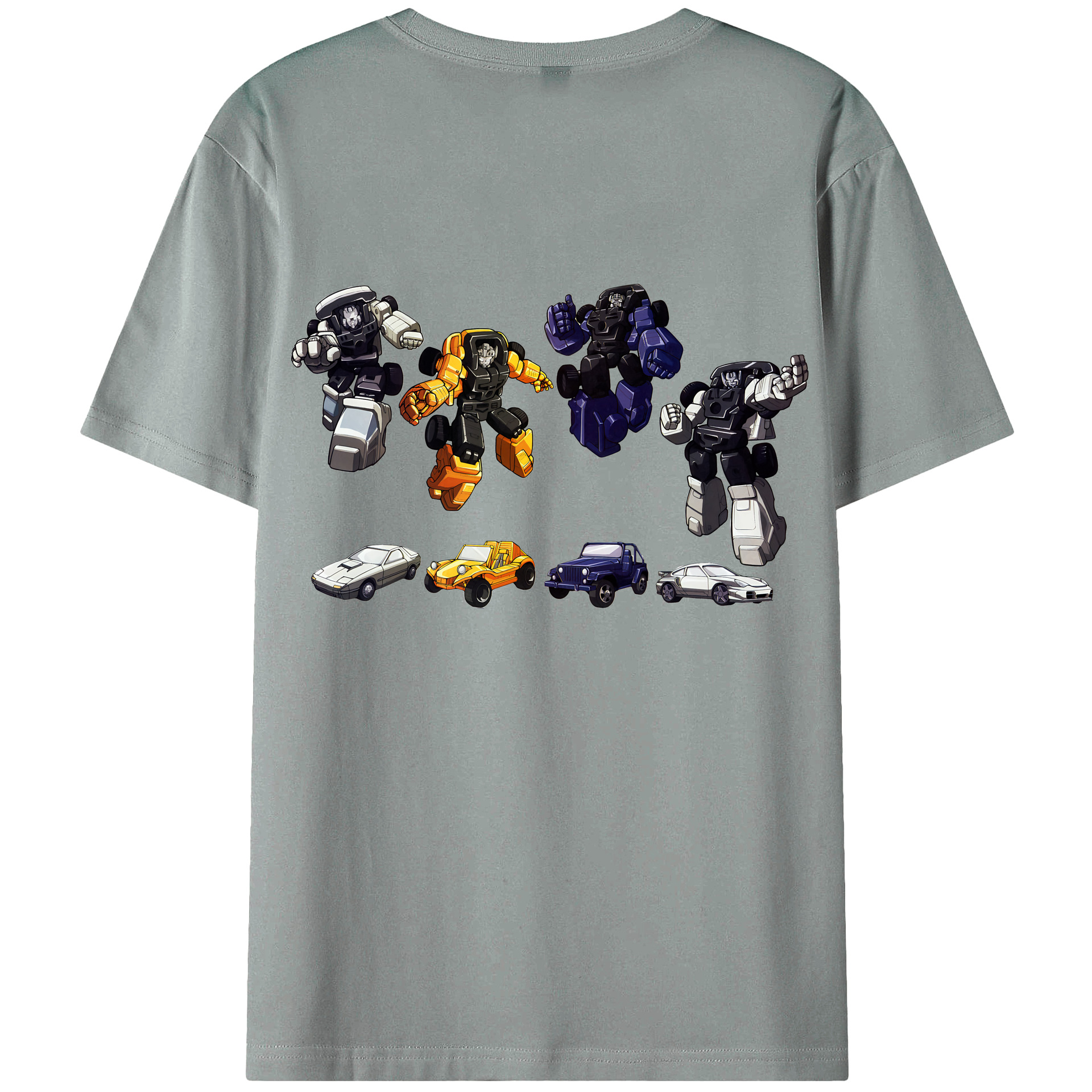 （画像用） Transformers トランスフォーマー 綿100％ メンズ半袖Tシャツ（バックプリント） 通気性